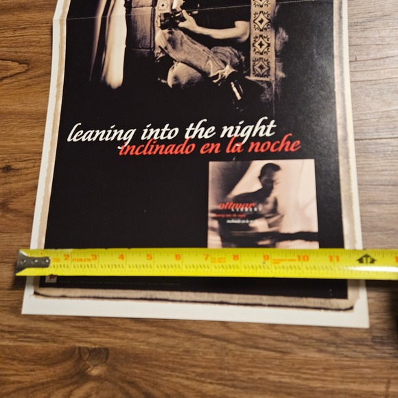 Ottmar Liebert Leaning Into The Night 12x24 Double Sided Promo Poster VTG 1997 - Picture 5 of 5